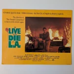 To Live and Die in L.A. (1985) British Front of House Card