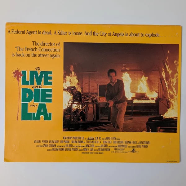 To Live and Die in L.A. (1985) British Front of House Card C To Live and Die in L.A. (1985) British Front of House Card