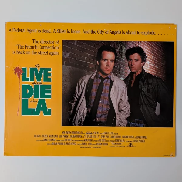 To Live and Die in L.A. (1985) British Front of House Card D To Live and Die in L.A. (1985) British Front of House Card