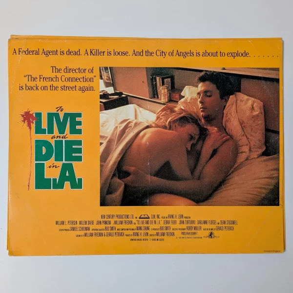 To Live and Die in L.A. (1985) British Front of House Card E To Live and Die in L.A. (1985) British Front of House Card