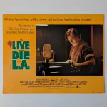 To Live and Die in L.A. (1985) British Front of House Card